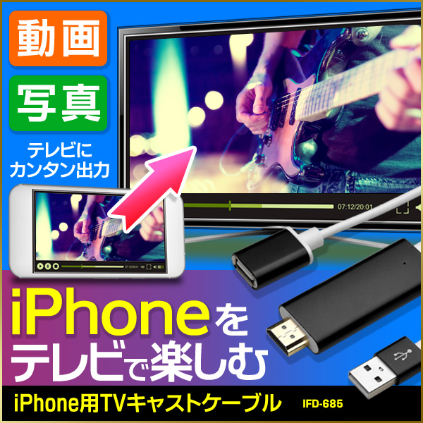 iPhone用TVキャストケーブル(HDMI端子用) | 製品情報 | 株式会社威風堂